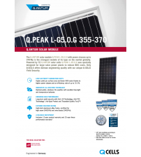 Hanwha Q-Cell Pin Năng Lượng Mặt Trời Mono Q. PEAK L-G5 370W, Công Nghệ Perc
